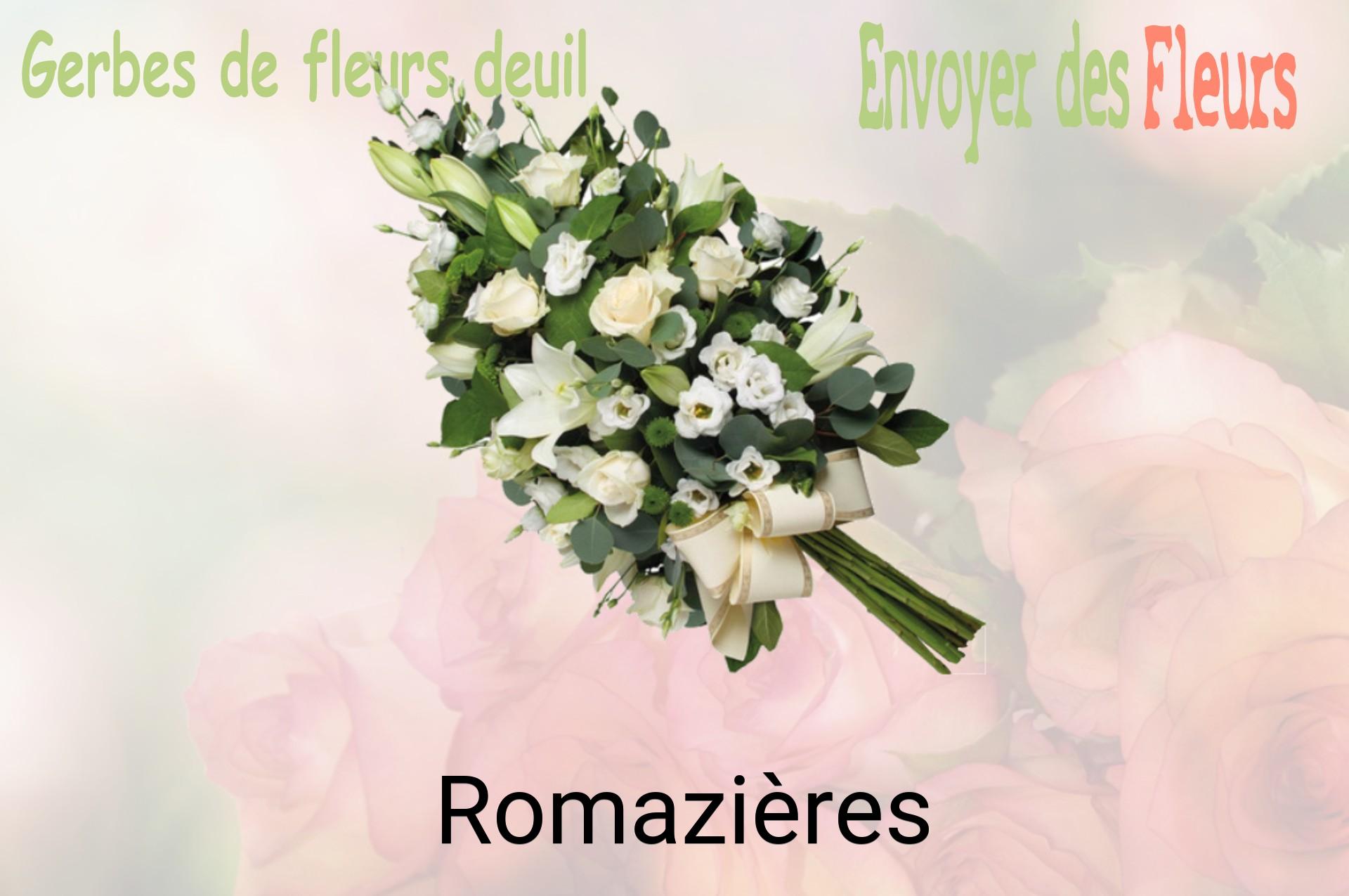 Gerbe de fleurs de deuil livrée à Romazières